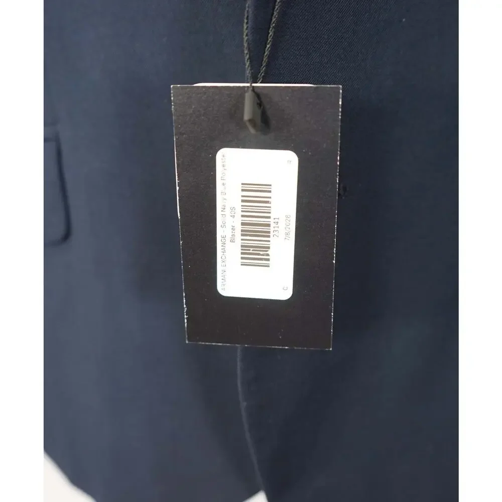 ARMANI EXCHANGE - Solid Navy Blue Blazer - 40S